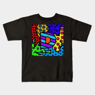 Alphabet Series - Letter D - Bright and Bold Initial Letters Kids T-Shirt